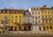 Beautiful houses on the royal road in Warsaw. Poland