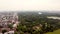 Beautiful Hyde Park in London, UK. Aerial view.