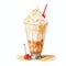 beautiful Ice cream float clipart illustration