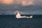 Beautiful iceberg floating in the water. Photo taken at sunset in Antarctica and Arctic Greenland. Global warming and