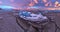 Beautiful iceberg lagoon in fjallsarlon with frozen floes, winter panoramic landscape