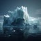 Beautiful iceberg in ocean water, frozen beauty and natural wonder,