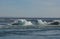 Beautiful icebergs floating in the vast waters of Iceland