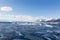 Beautiful Iceland winter lagoon skyline