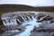 Beautiful Icelandic cascade waterfall Bruarfoss