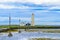 Beautiful Icelandic Lighthouse on the Icelandic coastline Fjords.