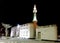 Beautiful illuminated Muharraq corniche mosque, HDR
