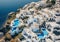 Beautiful image of Greek isle landscape. Generative AI