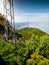 Beautiful image of jungle forest on the mountain and high mobile signal towers