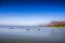 Beautiful image of motorboats on the lake of Chapala