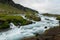 Beautiful and imposing waterfall in Iceland