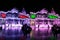 Beautiful Indian radha krishna temple with lighting effects
