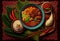 Beautiful indonesian food illustration vibrant AI generated