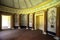 Beautiful interior of devastated renaissance castle or palace in Bozkow, southern Poland.