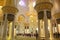 BEAUTIFUL INTERNAL VIEW of the largest mosque of UAE, SHEIK ZAYED GRAND MOSQUE located in ABU-DHABI