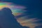 Beautiful iridescent cloud, Irisation or rainbow cloud