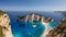 Beautiful island Zakynthos Greece vacation lagoon concept chic sunny sand