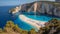 Beautiful island Zakynthos Greece vacation relaxation concept chic sunny sand
