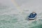 Beautiful isolated photo of a ship near amazing Niagara waterfall