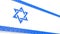 beautiful israel flag blue decorative weave isolated, creative object 3D rendering