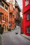 Beautiful Istanbul street with old house, Turkey