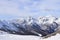 Beautiful Italian mountain peaks from Sauze D\\\'Oulx ski resort