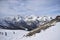 Beautiful Italian mountain peaks from Sauze D\\\'Oulx ski resort