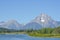 Beautiful Jackson Lake below the Teton Mountains in the Grand Teton National Park, Wyoming