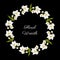 Beautiful jasmine flower circle wreath decoration