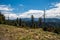 Beautiful Jeseniky mountains scenery with Praded hill from Spaleny vrch hill above Kouty nad Desnou in Czech republic