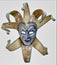 Beautiful Jester Venetian Mask with white background Traditional Venitian Mask