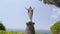 Beautiful Jesus statue in Ischia town, Italian monument, religion and faith