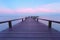 Beautiful jetty walkway on the sea in twilight time