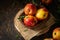 Beautiful juicy nectarines. Ripe farm harvest. Fragrant fruits. Fresh Juicy Organic Nectarines