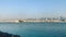 The beautiful Jumeirah beach with the view to Burj Khalifa in Dubai