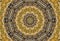 Beautiful kaleidoscopic gold embroidery inspired pattern.