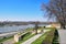Beautiful Kalemegdan Park in Late Winter - View on Save River