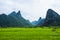 Beautiful Karst moutains and rural scenery