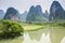 Beautiful karst rural scenery in Guilin, China