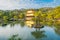 Beautiful of Kinkakuji temple or the golden Pavilion in Autumn foliage season, landmark and famous for tourist attractions in