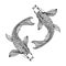 Beautiful koi carp fish illustration in monochrome. Symbol of love, friendship and prosperity