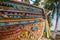 Beautiful Kolae boat, traditional Thai-Malayu fishing boat. Colorful mural painting and color cloth hanging on the bow of the boat