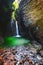 Beautiful Kozjak waterfall along the river Soca near the town of Kobarid in the Julian Alps, close to the famous Napoleon bridge