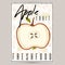 A beautiful label for products with apple is a rectangular shape. Farm products, a sticker for fruit, a poster for a store, a bann