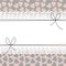 Beautiful lace frame with cute hearts, bows and polka dots