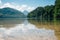 The beautiful lake Alpsee Hohenschwangau Germany - Bavaria. view of Alpsee lake