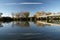 Beautiful lake in Ash Creek, California, USA