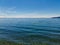 Beautiful lake Baikal view horizon hills background