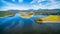 Beautiful Lake Buffalo aerial panorama. Victoria, Australia