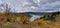 Beautiful lake on a cloudy autumn day